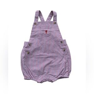 Janie and Jack Size 12-18 Months Red and White Lobster Embroidered Bubble Romper